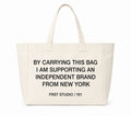 FRST STUDIO canvas tote bag — minimalist everyday bag made in New York"